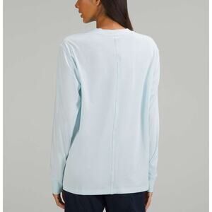 Lululemon All Yours Cotton Long Sleeve Shirt Powder Blue Women's Size 4